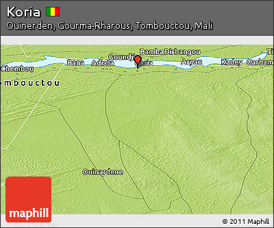 Physical Panoramic Map of Koria