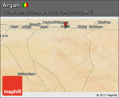 Satellite Panoramic Map of Argan