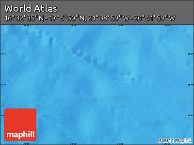 Physical Map of the Area around 16° 49' 43" N, 21° 10' 29" W