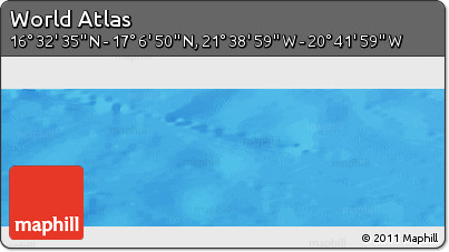Shaded Relief Panoramic Map of the Area around 16° 49' 43" N, 21° 10' 29" W