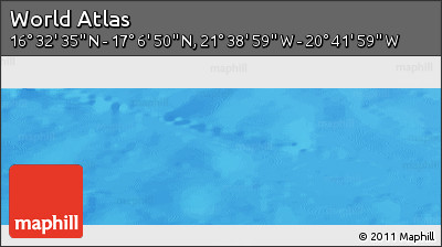 Shaded Relief Panoramic Map of the Area around 16° 49' 43" N, 21° 10' 29" W