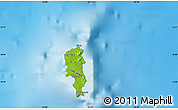 Physical Map of the area around 16° 49' 43" N, 22° 52' 30" W