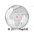 Outline Map of the Area around 16° 49' 43" N, 23° 52' 30" E, rectangular outline