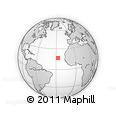 Outline Map of the Area around 16° 49' 43" N, 27° 7' 30" W, rectangular outline