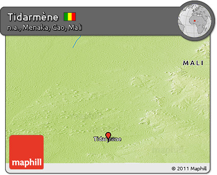 Physical Panoramic Map of Tidarmène