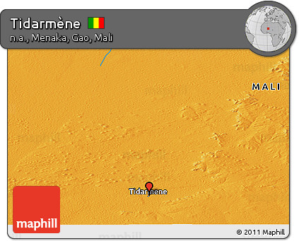 Political Panoramic Map of Tidarmène