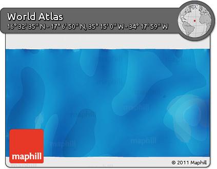 Political 3D Map of the Area around 16° 49' 43" N, 34° 46' 29" W