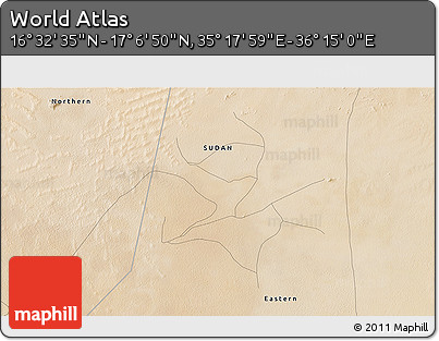 Satellite 3D Map of the Area around 16° 49' 43" N, 35° 46' 29" E
