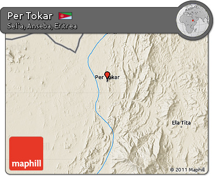 Shaded Relief Map of Per Tokar