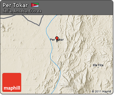 Shaded Relief Map of Per Tokar
