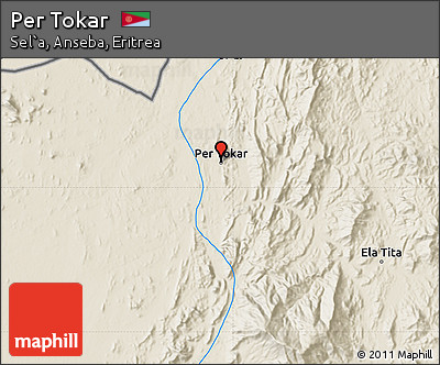 Shaded Relief Map of Per Tokar