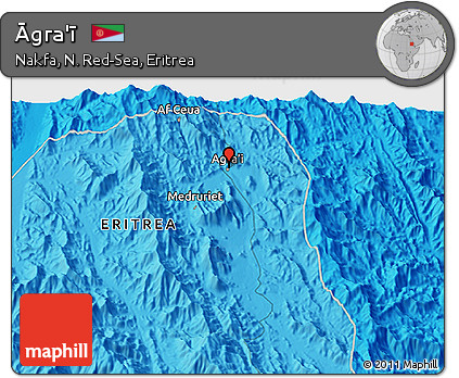 Political 3D Map of Āgra'ī