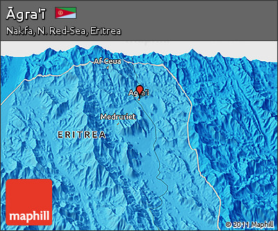 Political 3D Map of Āgra'ī