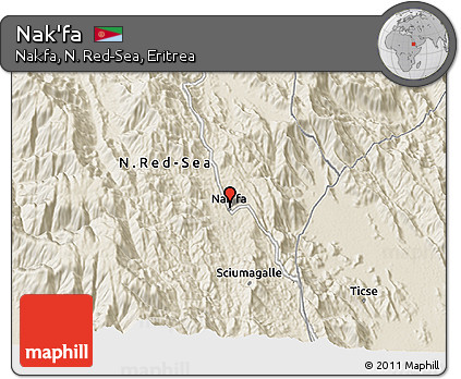Shaded Relief 3D Map of Nak'fa