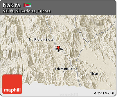 Shaded Relief 3D Map of Nak'fa