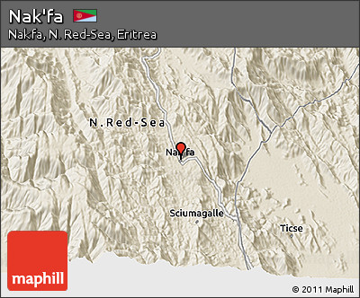 Shaded Relief 3D Map of Nak'fa