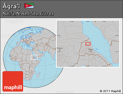 Gray Location Map of Āgra'ī