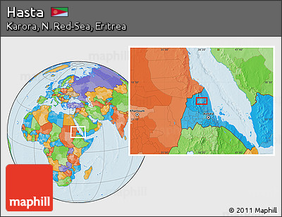Political Location Map of Hasta