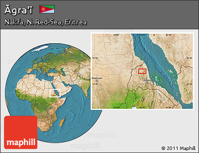 Satellite Location Map of Āgra'ī