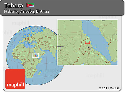 Savanna Style Location Map of Tahara
