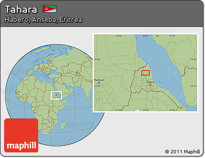 Savanna Style Location Map of Tahara