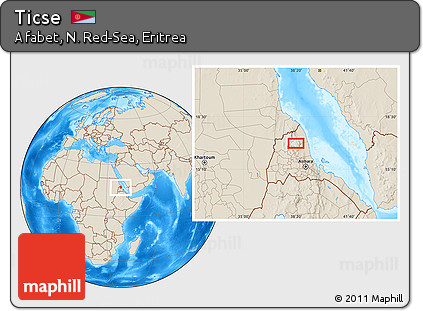 Shaded Relief Location Map of Ticse