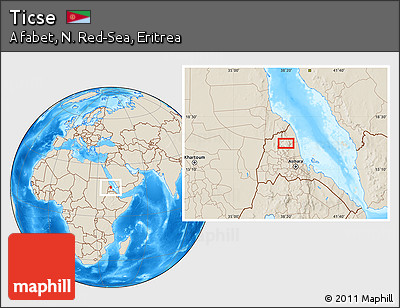 Shaded Relief Location Map of Ticse