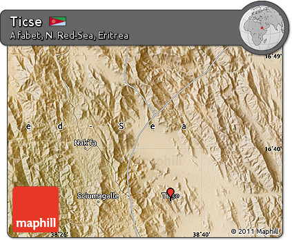 Satellite Map of Ticse
