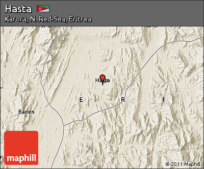 Shaded Relief Map of Hasta