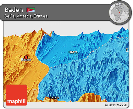 Political Panoramic Map of Baden