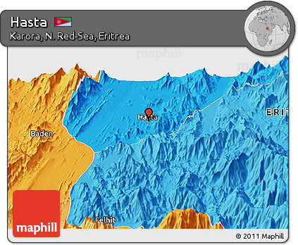 Political Panoramic Map of Hasta