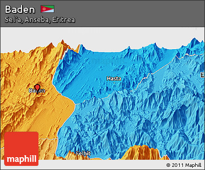 Political Panoramic Map of Baden