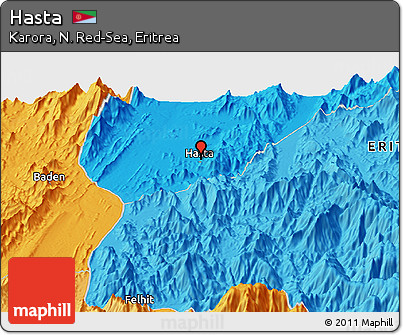 Political Panoramic Map of Hasta