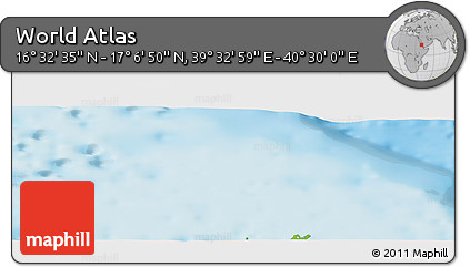 Physical Panoramic Map of the Area around 16° 49' 43" N, 40° 1' 29" E