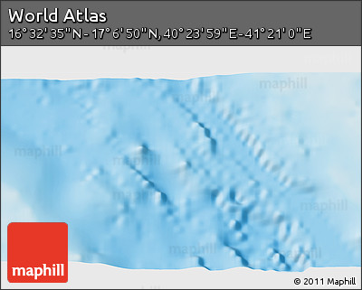 Physical 3D Map of the Area around 16° 49' 43" N, 40° 52' 30" E
