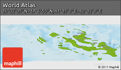 Physical Panoramic Map of the Area around 16° 49' 43" N, 41° 43' 30" E
