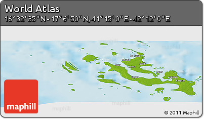 Physical Panoramic Map of the Area around 16° 49' 43" N, 41° 43' 30" E