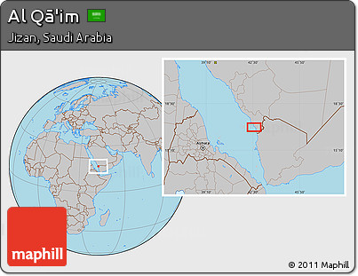 Gray Location Map of Al Qā'im