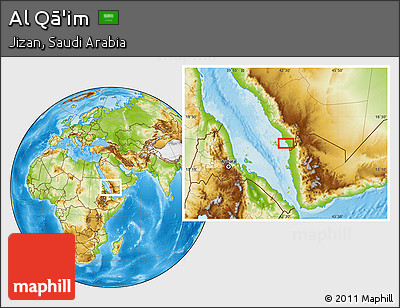 Physical Location Map of Al Qā'im