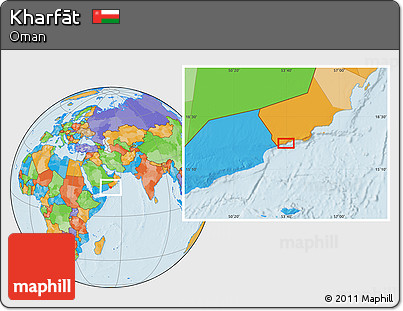 Political Location Map of Kharfāt