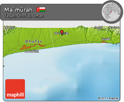 Physical 3D Map of Ma`mūrah