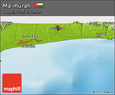 Physical 3D Map of Ma`mūrah
