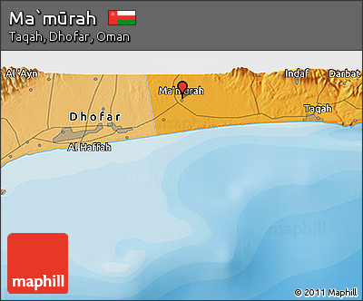 Political 3D Map of Ma`mūrah