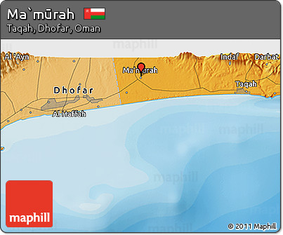 Political 3D Map of Ma`mūrah