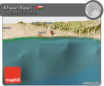 Satellite 3D Map of Khawr Rawrī