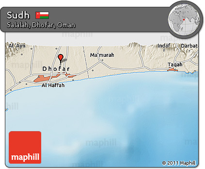 Shaded Relief 3D Map of Sudh