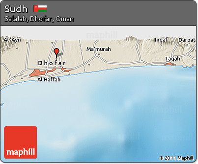 Shaded Relief 3D Map of Sudh