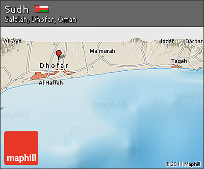 Shaded Relief 3D Map of Sudh