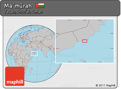 Gray Location Map of Ma`mūrah