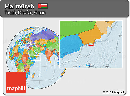 Political Location Map of Ma`mūrah